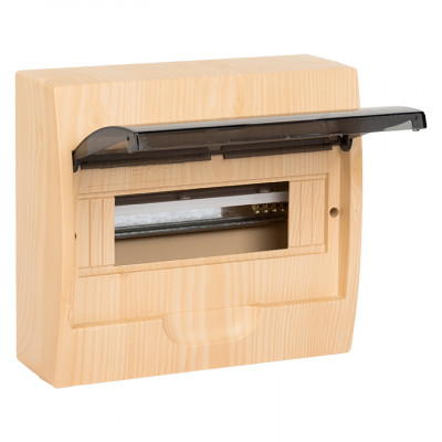 Фотография Щит распределительный навесной ЩРН-П-10 светлое дерево IP41 EKF PROxima, артикул pb40-n-10-light