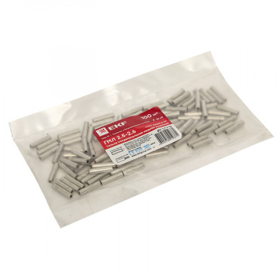 Фотография Гильза соединительная медная луженая ГМЛ 2.5-2.6 ГОСТ EKF PROxima, артикул gty-2.5-2.6g