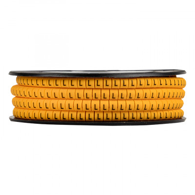 Фотография Маркер кабельный 4,0 мм2 L (500 шт.) (ЕС-2) EKF PROxima, артикул plc-KM-4-L