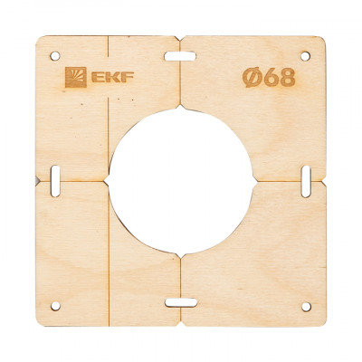 Фотография Шаблон для подрозетников c 1 отв. диам. 68 мм EKF Expert, артикул sh-d68-1