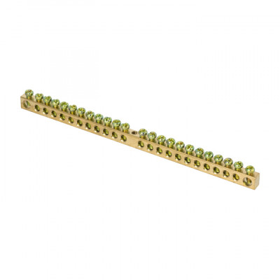 Фотография Шина PEN ноль-земля (6х9мм) 24 отверстия латунь крепеж по центру EKF PROxima, артикул sn0-63-24