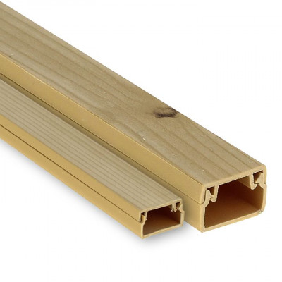 Фотография Канал кабельный (15х10) (144 м) светлое дерево EKF-Plast, артикул kk-15-10w