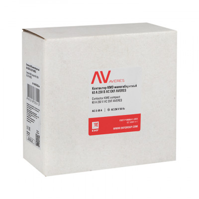 Фотография Контактор КМЭ 60А 230В АС EKF AVERES, артикул ctr-s-60-00-230-av
