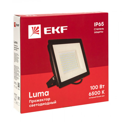 Фотография Прожектор светодиодный СДО-3006 100Вт 6500К IP65 EKF Basic, артикул FLL-3006-100-6500