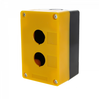 Фотография Корпус КП102 пластиковый 2 кнопки желтый EKF PROxima, артикул cpb-102-o