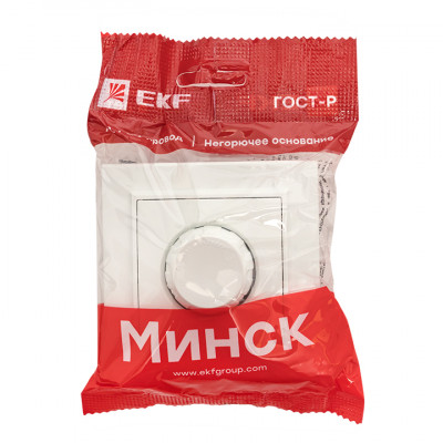 Фотография Минск Светорегулятор  СП 600W 220В белый EKF Basic, артикул ERD06-101-10