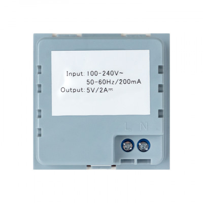 Фотография Розетка USB 2.1А, 2 гнезда, без индикатора EKF, артикул E2MR2-20USB-10