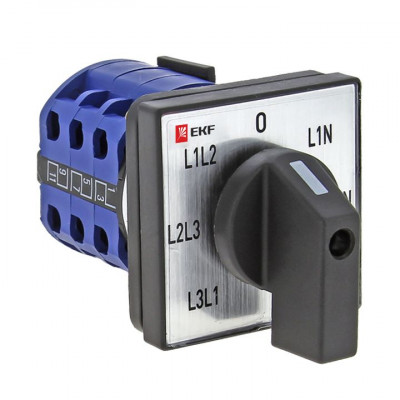 Фотография Переключатель кулачковый ПК-1-64 10А для вольтметра EKF PROxima, артикул pk-1-64-10