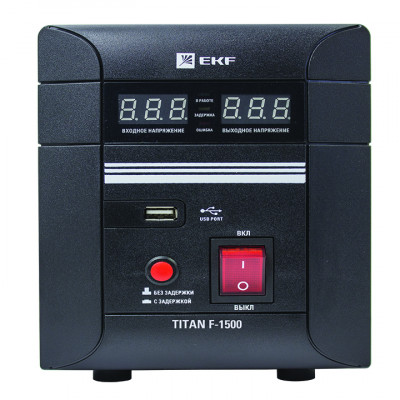 Фотография Стабилизатор напряжения напольный TITAN F-1500 EKF PROxima, артикул stab-f-1500