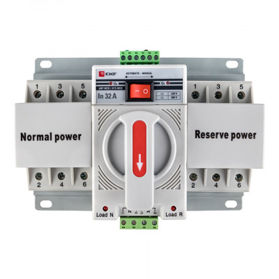 Фотография Устройство АВР МCB 32А (C) 3Р 400В EKF PROxima, артикул ats-mcb-32c-3p-pro