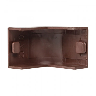 Фотография Угол внешний (20х10) (4 шт) темное дерево EKF-Plast, артикул obd-20-10x4