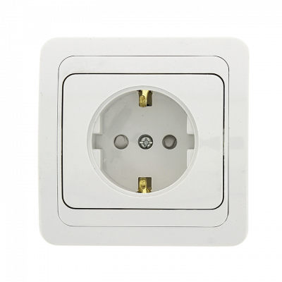 Фотография Лондон Розетка 1-местная с заземлением 16А белая с защ. штор. EKF PROxima, артикул EER16-028-100