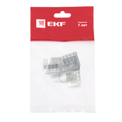 Фотография Клемма СМК 2273-248 (с пастой) 8 отверстий 0,5-2.5мм2 (4шт.) EKF PROxima, артикул plc-smk-2273-248r