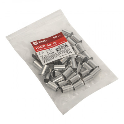 Фотография Наконечник штыревой втулочный НШв 35.0-16 (уп50шт) EKF PROxima, артикул nshv-35-16
