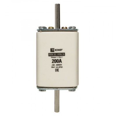 Фотография Плавкая вставка ППН-35 250/200А габарит 1 EKF PROxima, артикул fus-35/250/200