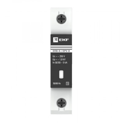 Фотография Ограничитель импульсных напряжений ОПВ-D/1P In 5кА 230В с сигн. EKF PROxima, артикул opv-d1