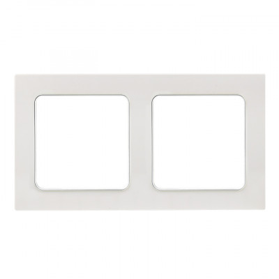 Фотография Стокгольм Рамка 2-местная белая EKF PROxima, артикул EXM-G-303-10