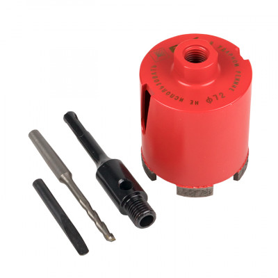 Фотография Коронка алмазная DCH-72 Laser M16 SDS-Plus EKF Expert, артикул dch-72-m16