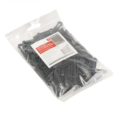 Фотография Дюбель-хомут для плоского кабеля (5-8мм) черный (100шт.) EKF PROxima, артикул plc-nccf-5x8b