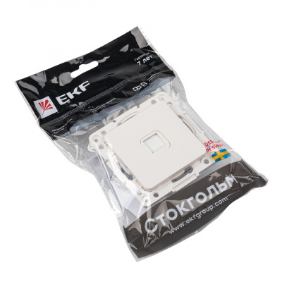 Фотография Стокгольм Механизм Розетки Phone 1-местной белый EKF PROxima, артикул EYT01-034-10