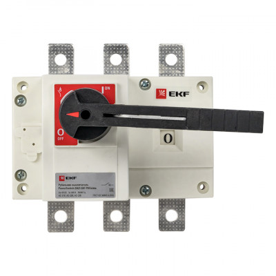 Фотография Рубильник-выключатель 250A 3P c рукояткой управления для прямой установки PowerSwitch EKF PROxima, артикул psds-250-3