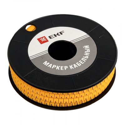 Фотография Маркер кабельный 2,5 мм2 L (1000 шт.) (ЕС-1) EKF PROxima, артикул plc-KM-2.5-L