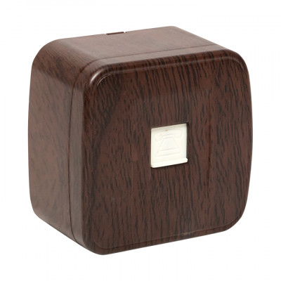 Фотография Розетка Phone 1-местная ОП Минск тёмное дерево EKF, артикул EGT01-034-40