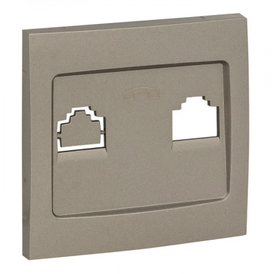 Фотография Валенсия лицевая панель розетки Phone 1-местная кашемир EKF PROxima, артикул EST01-L-034-40