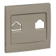 Фотография Валенсия лицевая панель розетки Phone 1-местная кашемир EKF PROxima, артикул EST01-L-034-40