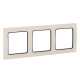 Фотография Стокгольм Рамка 3-местная белая с линией цвета черный EKF PROxima, артикул EZM-G-304-20