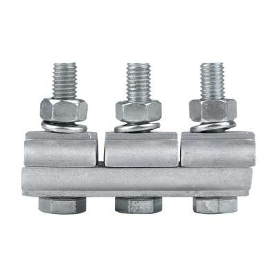 Фотография Зажим соединительный плашечный 3 болта М6 (D провода 9,6...11,4 мм) ПА-2-2 EKF PROxima, артикул pa-2-2