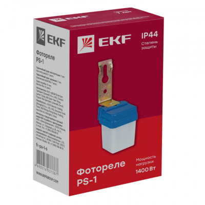 Фотография Фотореле PS-1 6А 1200Вт IP44 EKF PROxima, артикул fr-ps-1-6