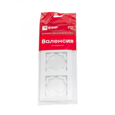 Фотография Валенсия рамка 3-местная белая EKF PROxima, артикул EWM-G-303-10