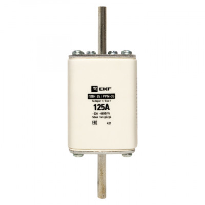 Фотография Плавкая вставка ППН-35 250/125А габарит 1 EKF PROxima, артикул fus-35/250/125