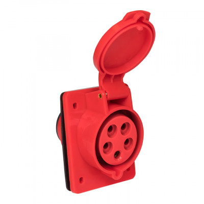 Фотография Розетка стационарная внутренняя 425 3Р+РЕ+N 32А 380В IP44 EKF PROxima, артикул ps-425-32-380