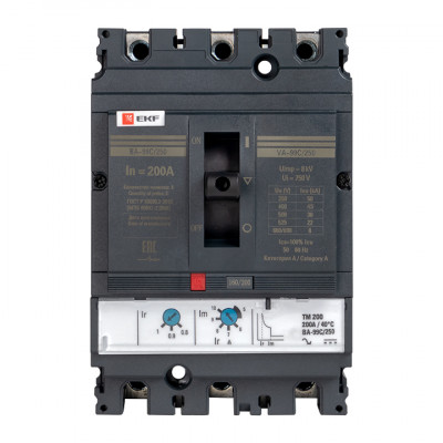 Фотография Выключатель автоматический ВА-99C (Compact NS)  250/200А 3P 45кА EKF PROxima, артикул mccb99C-250-200