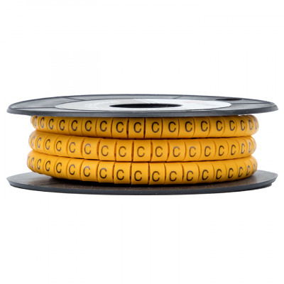 Фотография Маркер кабельный 1,5 мм2 C (1000 шт.) (ЕС-0) EKF PROxima, артикул plc-KM-1.5-C