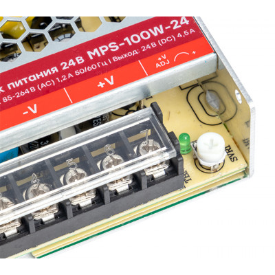 Фотография Блок питания 24В MPS-100W-24 EKF Proxima, артикул mps-100w-24