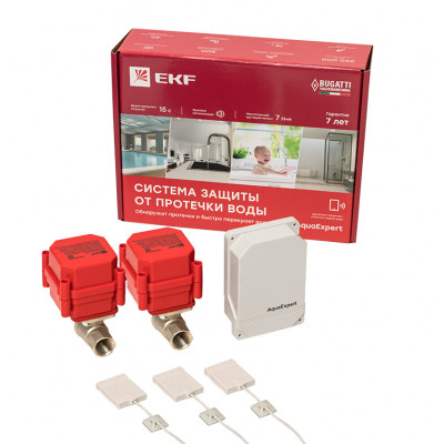 Фотография Система защиты от протечки воды AquaExpert 1/2 дюйма EKF, артикул AquaExpert-1/2