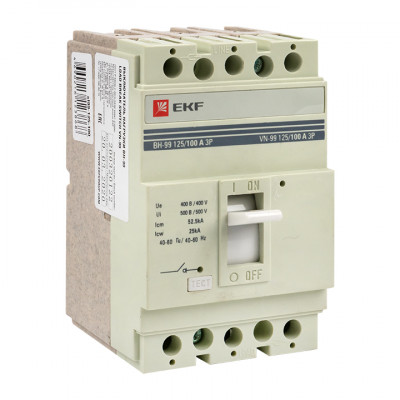 Фотография Выключатель нагрузки ВН-99 125/100А 3P EKF PROxima, артикул sl99-125-100