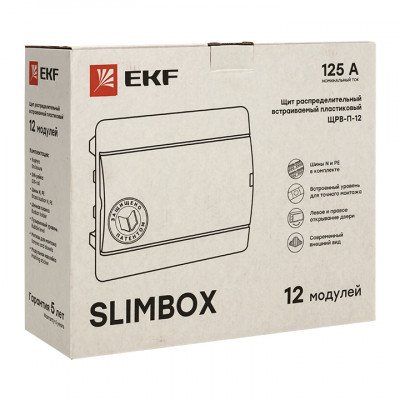 Фотография Щит распред. встраиваемый ЩРВ-П-12 SlimBox IP41 EKF PROxima, артикул sb-v-12