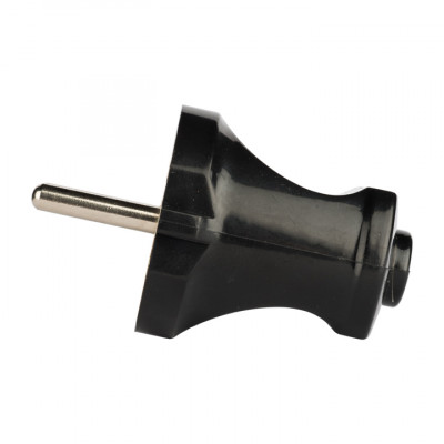 Фотография Вилка прямая б/з черн. 6А 250В EKF PROxima, артикул AVP6-30