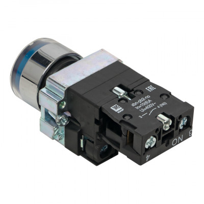 Фотография Кнопка BW61 с подстветкой 24В синяя NO EKF PROxima, артикул xb2-bw61-24