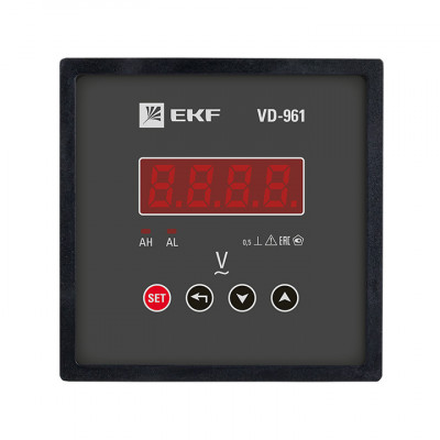 Фотография VD-961 Вольтметр цифровой на панель (96х96) однофазный EKF PROxima, артикул vd-961