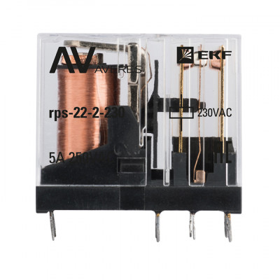 Фотография РП slim 22/2 5A 230В AC EKF AVERES, артикул rps-22-2-230