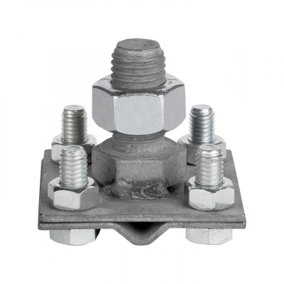 Фотография Зажим прута на штыре (пластина 56х56мм) HZ EKF PROxima, артикул lp-g6606-e1302