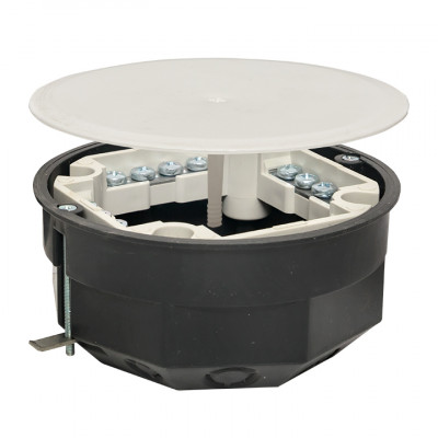 Фотография Коробка распаячная КМП-020-023 для полых стен с металлическими лапками, клеммником и крышкой (108х50) EKF PROxima, артикул plc-kmp-020-023