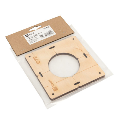 Фотография Шаблон для подрозетников c 1 отв. диам. 72 мм EKF Expert, артикул sh-d72-1