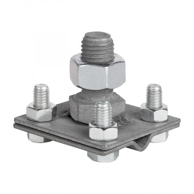 Фотография Зажим прута на штыре (пластина 56х56мм) HZ EKF PROxima, артикул lp-g6606-e1302