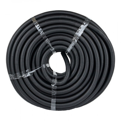 Фотография Труба гофрированная ПНД с протяжкой d25 мм (75 м) черная EKF-Plast, артикул tpnd-25n